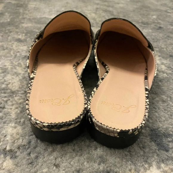 SOLD OUT! J.Crew Academy penny loafer mules in snake-embossed leather, SZ 7. - Picture 7 of 11